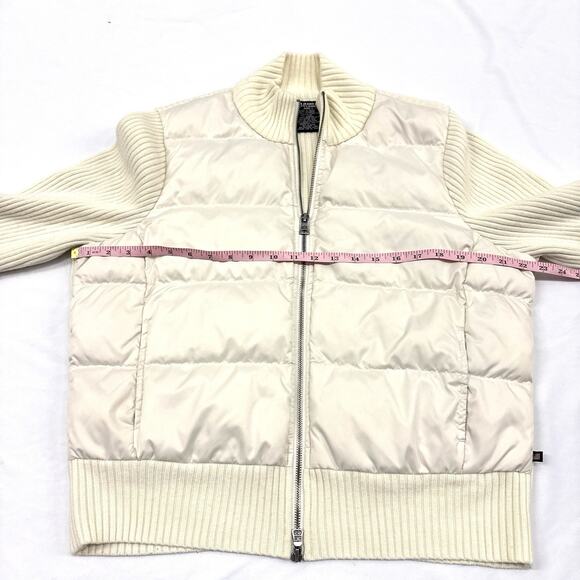 Polo Jeans Co Ralph Lauren Jacket Women White XL Knit Down Puffer Sweater Hybrid - Picture 7 of 11